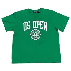 Polo Ralph Lauren US Open Oversized Shirt Women S Green Logo Classic Americana